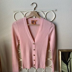 Rose Pink Tory Burch Cardigan